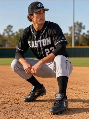 Easton Men's Black Baseball Cleats